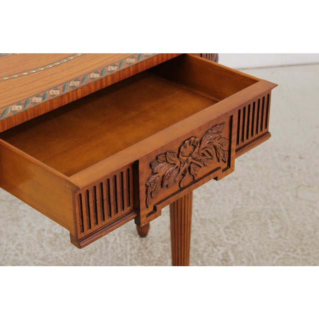 Maitland Smith Adams Satinwood 1 Drawer Console Table For Sale In Philadelphia - Image 6 of 18