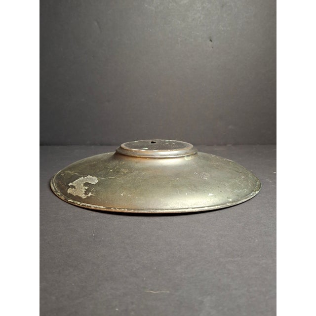Vintage 1950s Heavy Pal-Bell Israel Verdigris Brass 9.5" Wall Plate Rabbi Shofar For Sale - Image 9 of 14