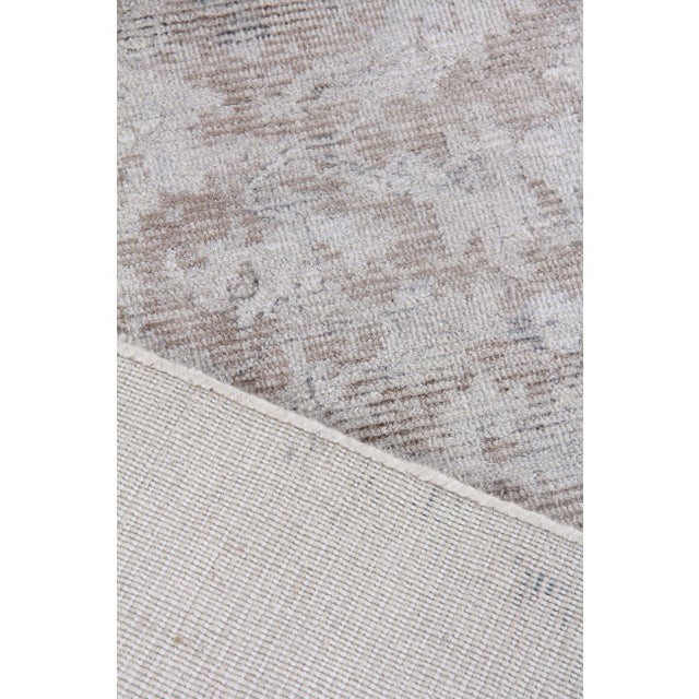 Brown Exquisite Rugs Biron Handmade Wool & Viscose Brown - 10'x14' For Sale - Image 8 of 9