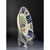 Decorated with a traditional Delft motif know as the “Peacock” or “Fan” pattern. The center of the dished charger is...