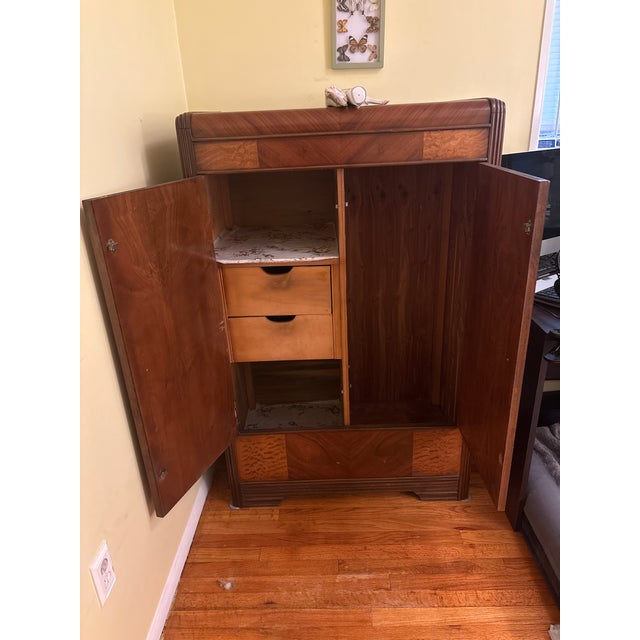 1920s Waterfall Armoire For Sale - Image 6 of 8
