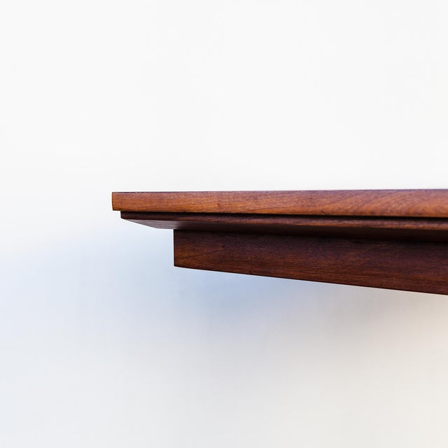 Wood 1980s Restored Walnut Burl Expandable Dining Table on Pedestal Base by Baker For Sale - Image 7 of 15