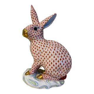 Mid 20th Century Large Red Herend Bunny For Sale