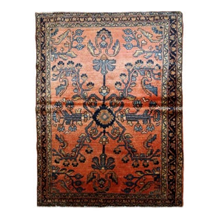 1920s Handmade Antique Persian Lilihan Rug For Sale
