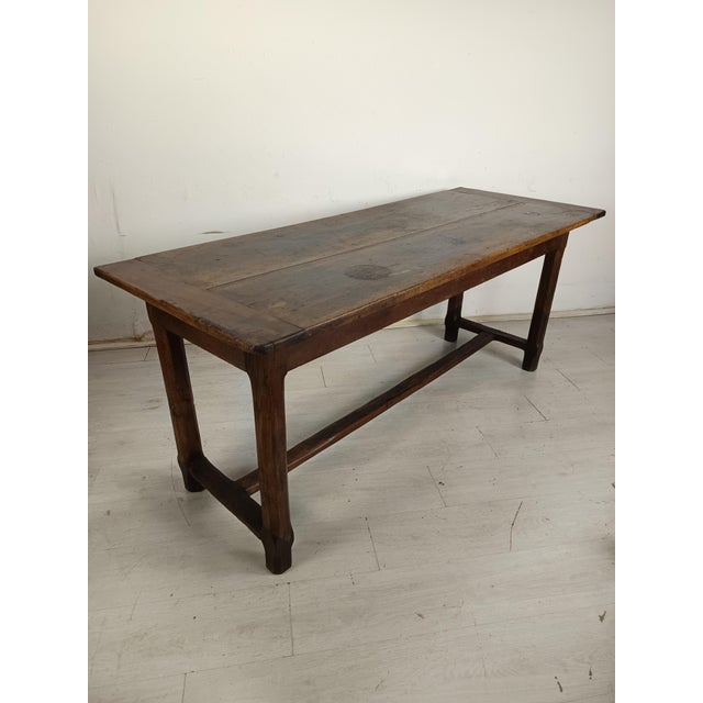 Oak and Walnut Farmhouse Table For Sale - Image 6 of 18