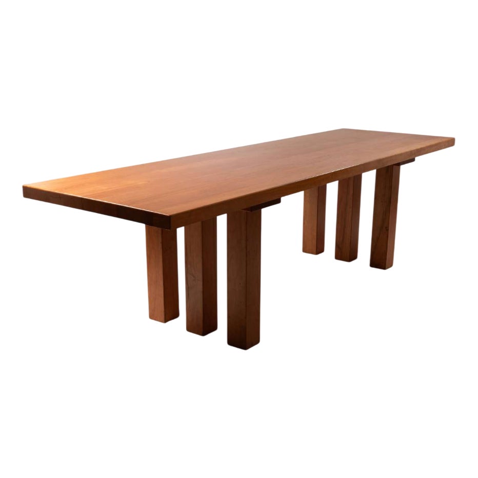 The Basilica Table in Wood by Mario Bellini for Cassina, 1975 | Chairish
