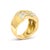 Haus of Brilliance 14K Yellow Gold 1-1/3 Cttw Baguette Diamond Wave Design Band Ring, Size 7 For Sale - Image 4 of 6