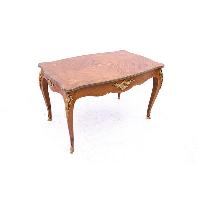 Antique Table with Marquetry, France, 1890s For Sale - Image 5 of 13