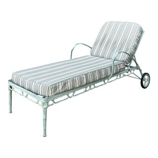 Vintage Cast Aluminum “Calcutta” Chaise Lounge After Brown Jordan For Sale