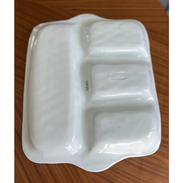 Late 20th Century Italian Ceramic Basketweave Olive Dish For Sale - Image 9 of 10