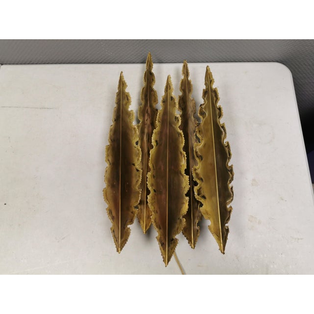 Large Brutalist Brass Wall Lamp by Svend Aage Holm Sørensen for Holm Sørensen & Co., Denmark, 1960s For Sale - Image 3 of 14