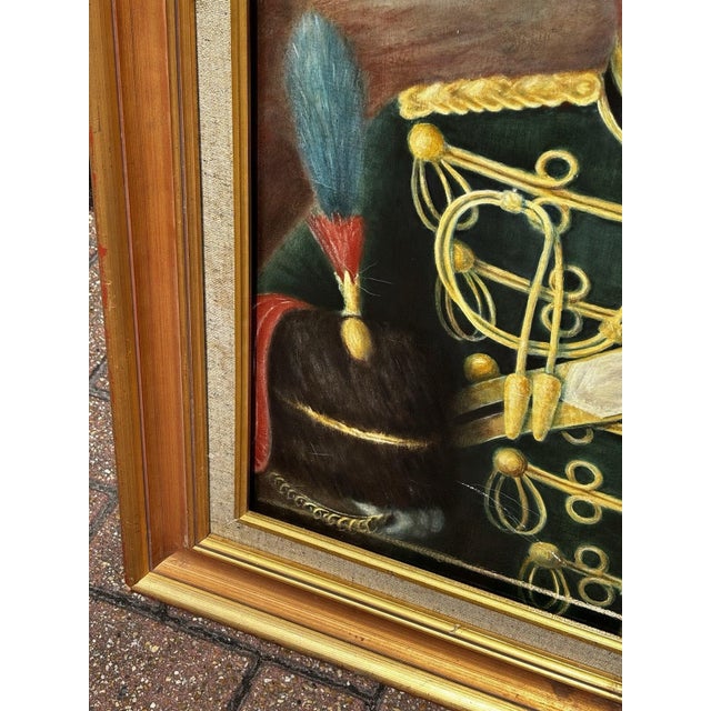 Unknown, Cavalry Officer, Oil, Framed For Sale - Image 4 of 15