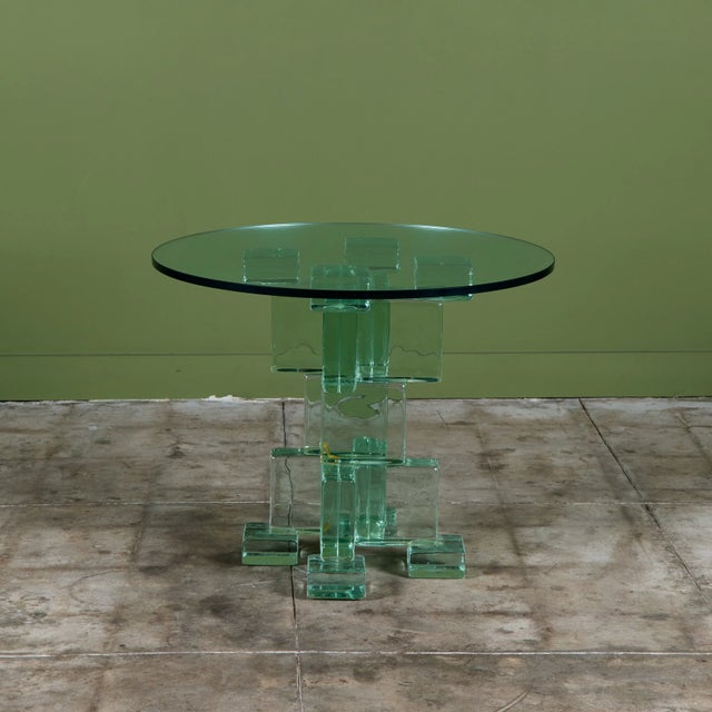 Postmodern Glass Bistro Table For Sale - Image 9 of 17