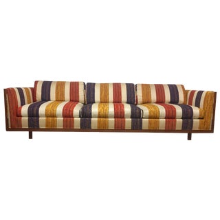Custom Striped Sofa by Van Dyver-Witt For Sale