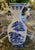 Chinoiserie Blue White Scenic Garden Ceramic Tall Vessel Vase For Sale In West Palm - Image 6 of 8