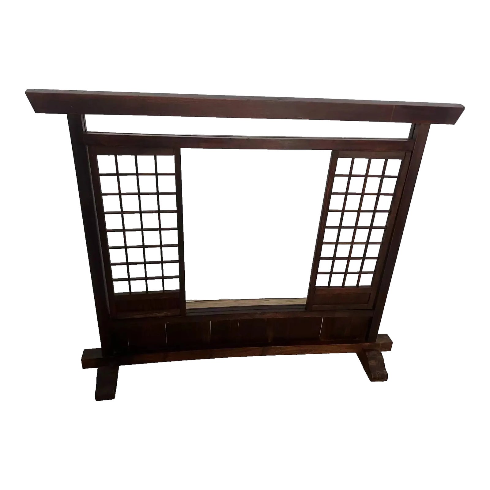 Vintage Japanese Room Divider Screen Partition Stand Tenon Joints ...