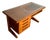 Mid-Century Italian Desk with Z-Shaped Legs and Glass Top, 1970s For Sale