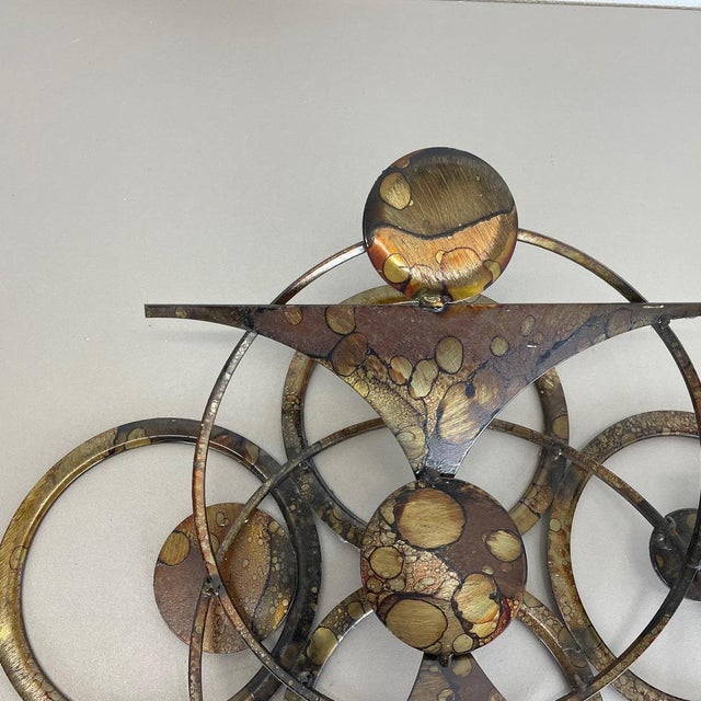 1970s Brutalist Wall Sculpture with Candleholder from Henrik Horst, Denmark, 1970s For Sale - Image 5 of 18