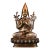 Late 19th Century Gilt Bronze Tsongkhapa Statue, Tibetan Buddhist Figure, 800g For Sale