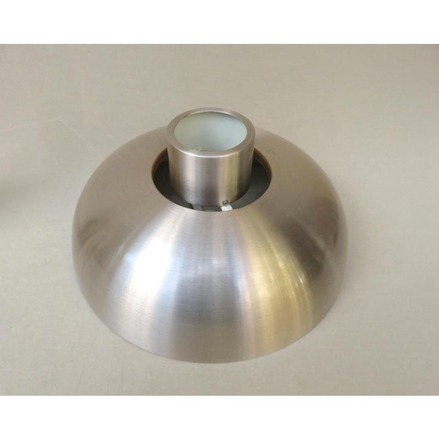 Mushroom Table Lamp in Brushed Aluminum, 1970s For Sale - Image 11 of 18