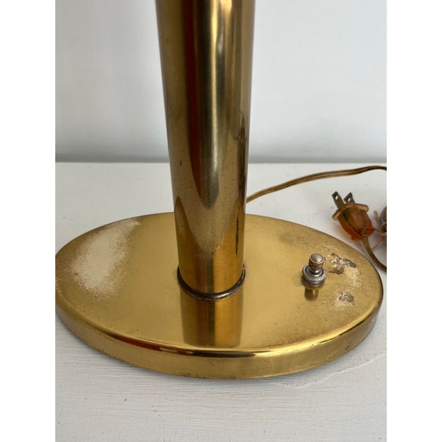 1970s Mid-Century Brass Finish Double Arm Desk Lamp For Sale - Image 5 of 5