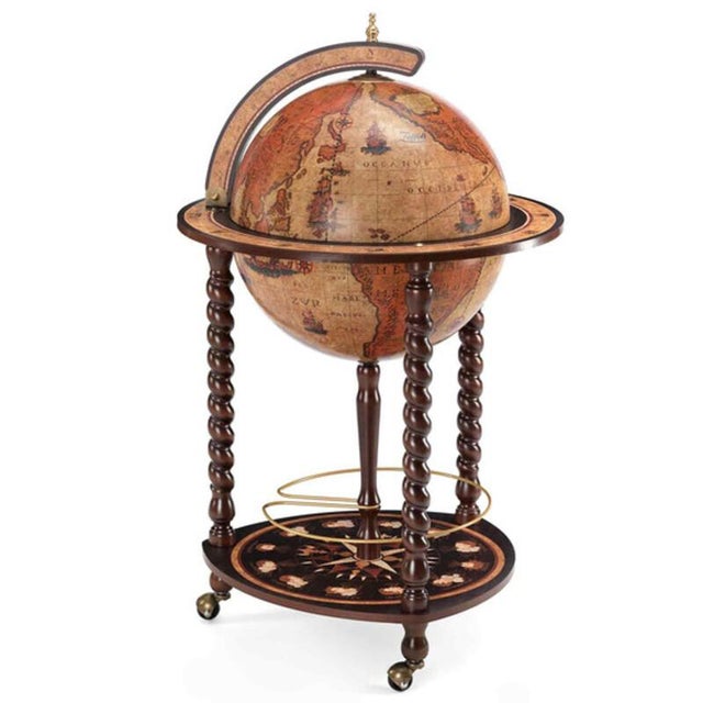 Explora Globe in Honey Brown by Zoffoli Mappamondi For Sale - Image 10 of 10