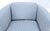 Pair of Blue & White Upholstery Vintage MCM Barrel Back Swivel Chairs For Sale - Image 9 of 13
