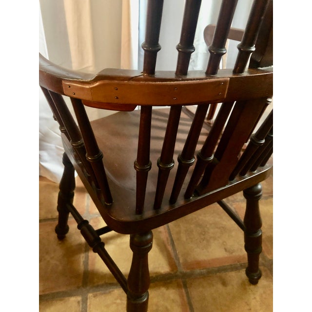 1920s 1920s Windsor Comb Back Arm Chair, in the Style of Stickley For Sale - Image 5 of 12