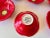 Ceramic Late 20th Century Red Poppy Flower Hand Painted Salad Bowls Set: 8 Piece For Sale - Image 7 of 7