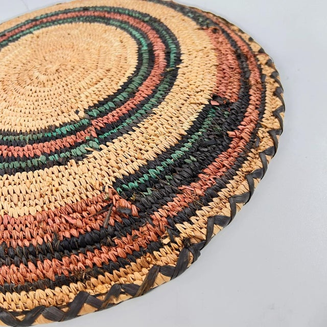 Textile Early 20th Century Hausa Flat Basket Nigeria 12inch MATTER COLLECTION For Sale - Image 7 of 7