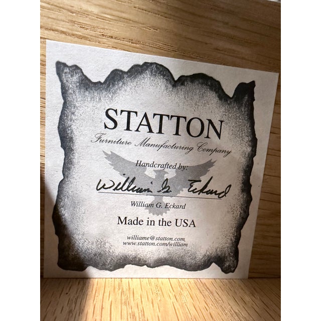 Late 20th Century Statton Old Towne Cherry Secretary Bookcase With Broken Pediment For Sale - Image 11 of 11