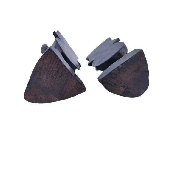 Wood Vintage Mid 20th Century Hand Carved African Elephant Bookends - a Pair For Sale - Image 7 of 12