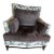 Donghia Upholstered Lounge Chair – Tropical Patterned Exterior & Solid Interior For Sale
