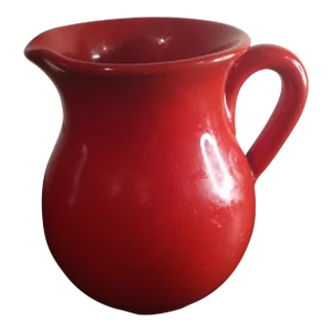 1970s Fabrique Italian Ceramic Red Pitcher