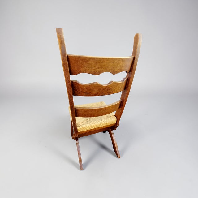 Vintage Scandinavian Brutalist Scissor Dining Chairs in Pine, 1960s, Set of 4 For Sale - Image 17 of 18