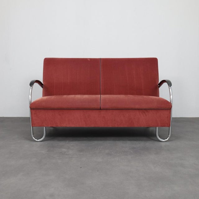 A striking bauhaus sofa, model 444, originally designed by w.h. Gispen and produced as a high-quality re-edition by dutch...