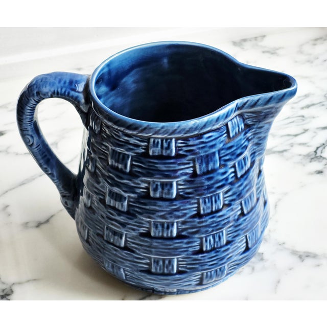 Mid-Century Modern Glazed Ceramic Pitcher from Sarreguemines, 1960s For Sale - Image 3 of 10