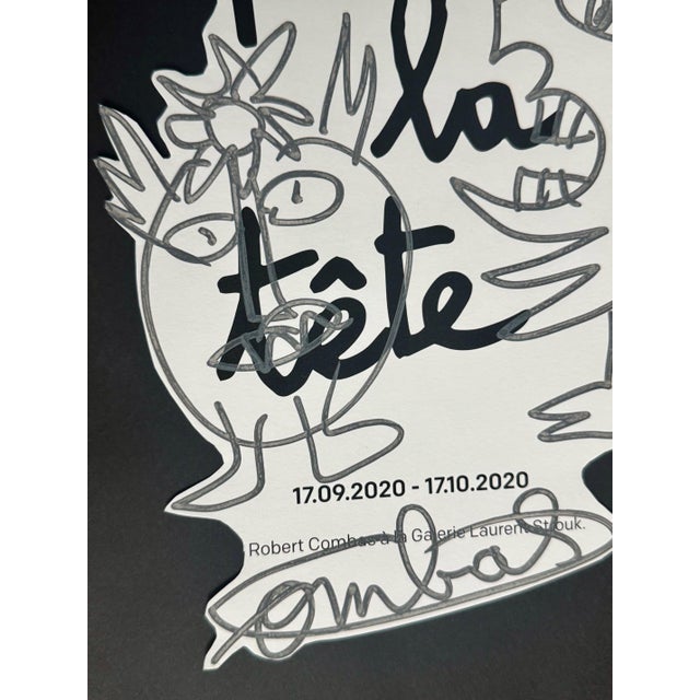 Robert Combas Characters, 2020 Dedication drawing in marker on cut paper Unique piece Signed at the bottom center Format...