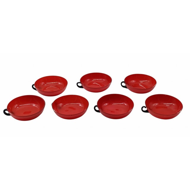 Vintage Italian Fruit Salad Bowls by Napoleone Martinuzzi for Venini, 1940s, Set of 7 For Sale - Image 6 of 12