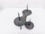 Four-candle holder from the 1970s, designed by Manfred Bergmeister for the Bergmeister metalworks. Hallmark on the...