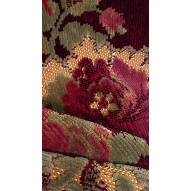 Vintage Hand Loomed Italian Velvet For Sale - Image 10 of 11