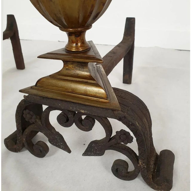 1900 - 1909 Pair of Italian Andirons Circa 1900s For Sale - Image 5 of 9