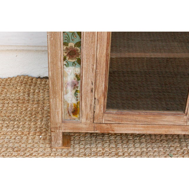 19th Century Early 20th Century Reverse Glass Painted Buffet Cabinet For Sale - Image 5 of 10