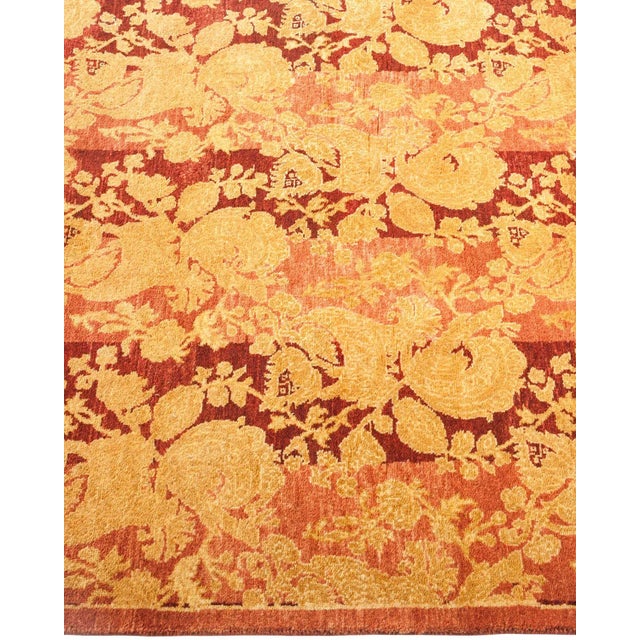 Mogul Collection Hand-Knotted Runner - Pink 2' 8" x 7' 9" For Sale - Image 4 of 9