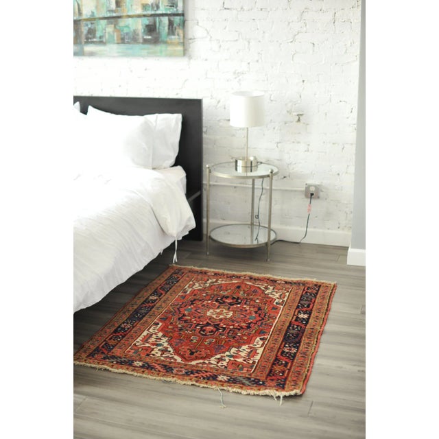 Vintage Mona Rug , 3.6 x 4.3 For Sale - Image 4 of 9