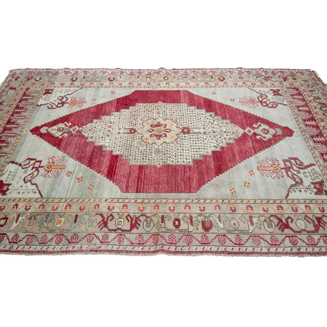 Turkish 1960s Vintage Turkish Rug- 5′1″ × 9′ For Sale - Image 3 of 7