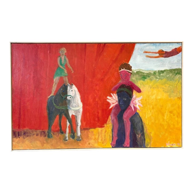Contemporary Surrealist Circus Oil Painting by Megan Williamson For Sale