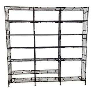 Vintage Modular Metal Shelf, 1980s, Set of 32 For Sale