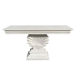 Regency White Shell Console Table For Sale