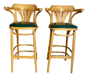 Vintage Pair Bentwood Bar Stools Gar Products Attributed Radomsko ZMG